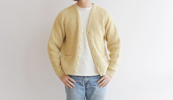 60's YOUNG BREED by REVERE Vintage Mohair Cardigan】雰囲気の良い 