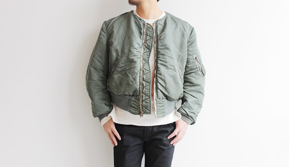 60s ma-1 flight jacket silver かつき着用 60s MA-1 Flight Jacket No Colloer Custom】誰もが知っている