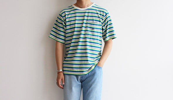 80s Hang Ten Border T-Shirts】カラーリングの美しいヴィンテージ ...