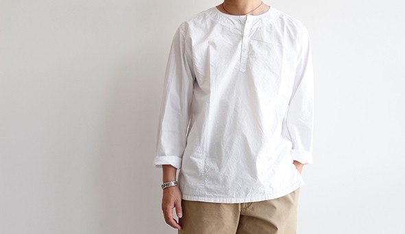 orslow / オアスロウ】White Pullover Shirts.夏に着たいプルオーバー