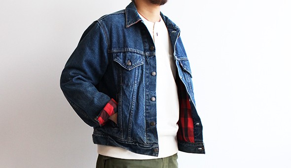 VINTAGE】80s Levis Denim Jacket Nel-Liner.裏地のネルライナーが最高