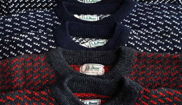 80s LL bean birdseye knit