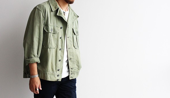 VINTAGE】40s US Army M-42 HBT JACKET.希少で抜群の雰囲気を