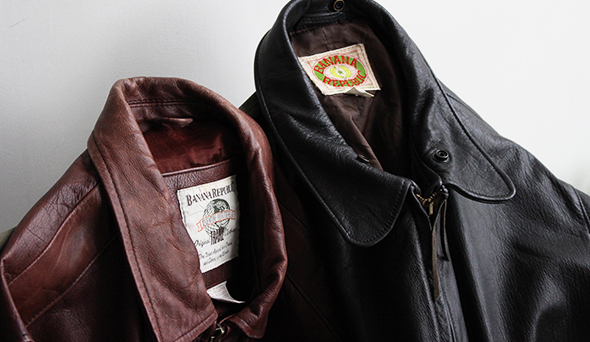 VINTAGEs BANANA REPUBLIC Leather Jacket.作り込みの素晴らしい