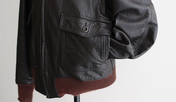 古着 80s USA製 BANANA REPUBLIC A-2 Type 本革 レザー