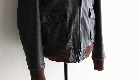 古着 80s USA製 BANANA REPUBLIC A-2 Type 本革 レザー