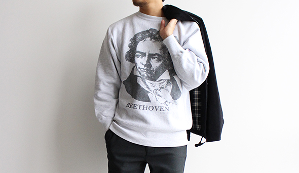 VINTAGE】Vintage Reverse Weave “Beethoven” Over Print Remake。待望