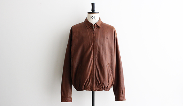 VINTAGE】90s Polo Ralph Lauren Lamb leather Jacket.ラルフローレン