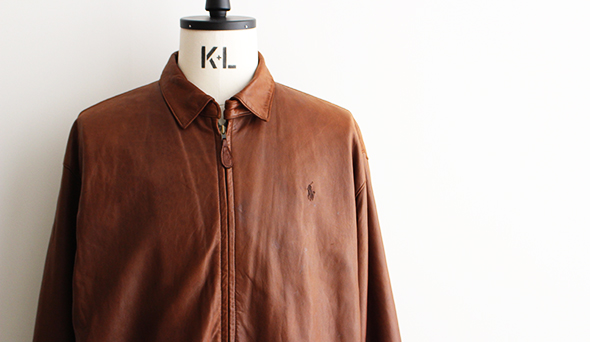 【VINTAGE】90s Polo Ralph Lauren Lamb leather Jacket.ラルフローレンの名作レザージャケット