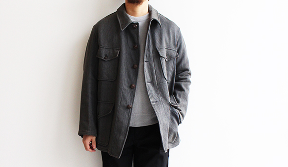 【DEADSTOCK】40-50s French Cotton Pique Hunting Jacket