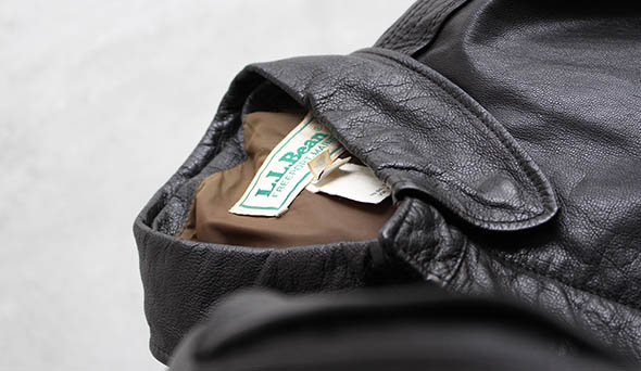 VINTAGE】80's L.L.Bean A-2 Type Leather Jacket .LL Beanの
