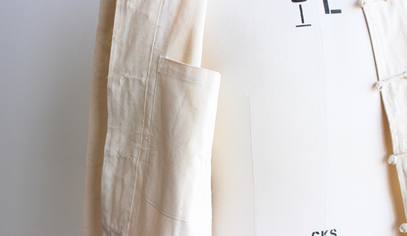 DEADSTOCK】70s Italyan Work China Jacket.とても珍しい生成り