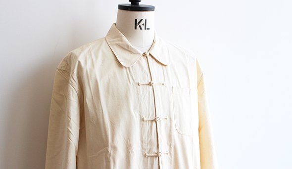 DEADSTOCK】70s Italyan Work China Jacket.とても珍しい生成り
