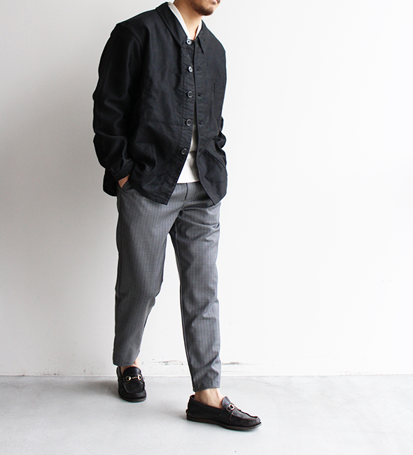 DEAD STOCK & VINTAGE】40-50s French Black Moleskin Work