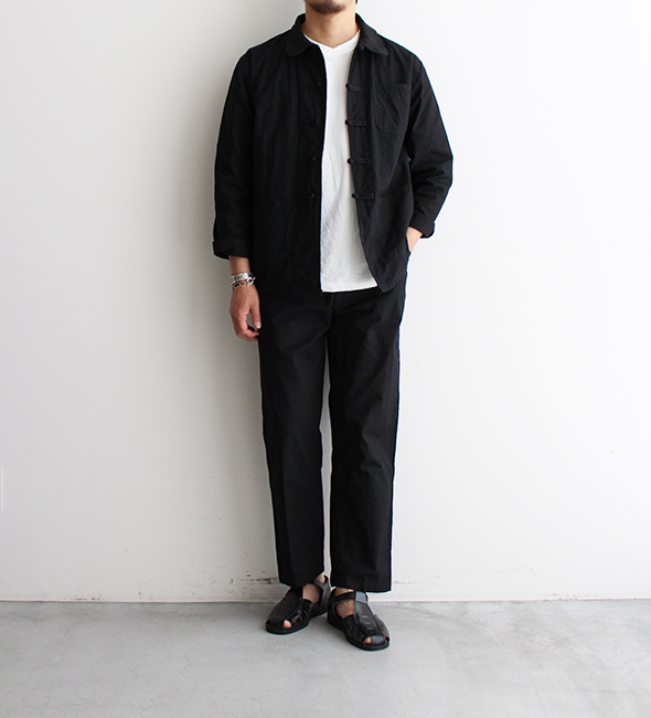 DEADSTOCK】80s French China Set Up Work Wear “Black”お声の多い