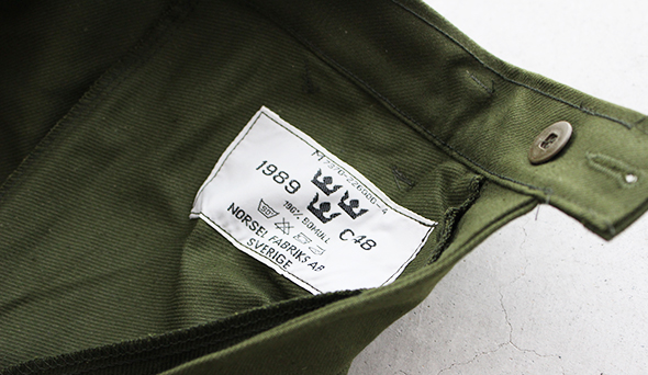 DEADSTOCK】70-80s Swedish Army Utility Trousers.綺麗な