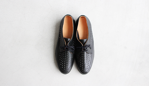 90s OPINION LEADER パンチングレザーシューズ　希少　イタリア製 DEADSTOCK】90-00s Czech Military Punching leather Parade