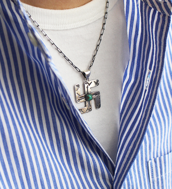 VINTAGE】30-40s Navajo ”Swastika” & ”Thunderbird” Silver