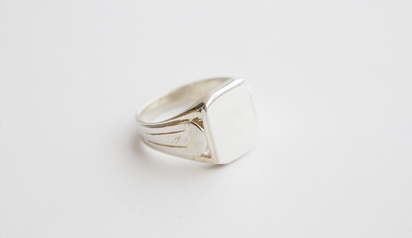 DEADSTOCK】70-80s Vintage Euro Signet Ring.お声の多かった