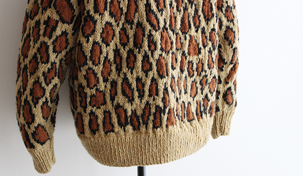 MacMahon Knitting Mills By Niche】HandKnit Blouson ” Leopard “完全 