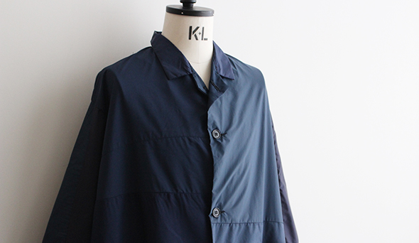 Made By Sunny Side Up】Remake Nylon Coat .異素材の古着を使っ