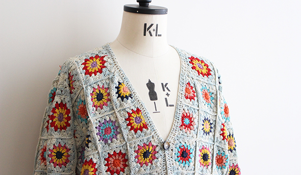 MacMahon Knitting Mills By Niche】Crochet Cotton Cardigan