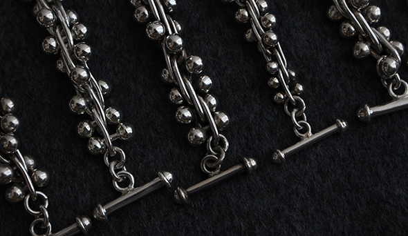 VINTAGE】 Vintage Taxco Mexican Silver “DNA” Bracelet .１年間溜め 