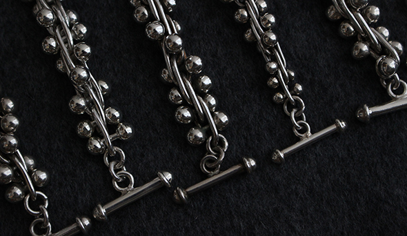 VINTAGE】 Vintage Taxco Mexican Silver “DNA” Bracelet .１年間溜め