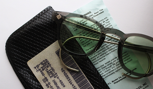 DEADSTOCK】80s US Military Official G.I. Safety Glasses “Gray ...