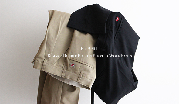 Re FORT / リ フォート】Remake Double Botton Pleated Work