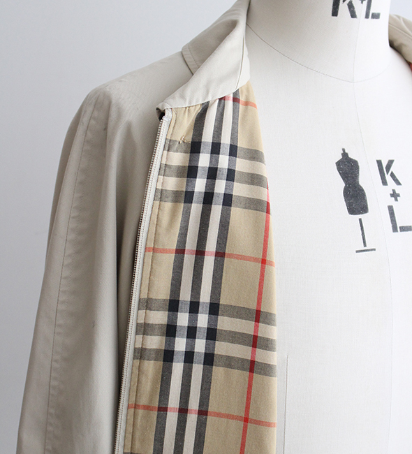 VINTAGE】80-90s Burberry Harrington Jacket.トロッとした上質